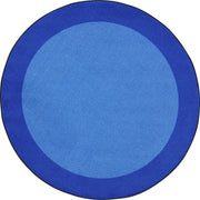 All Around 7'7" Round area rug in color Blue