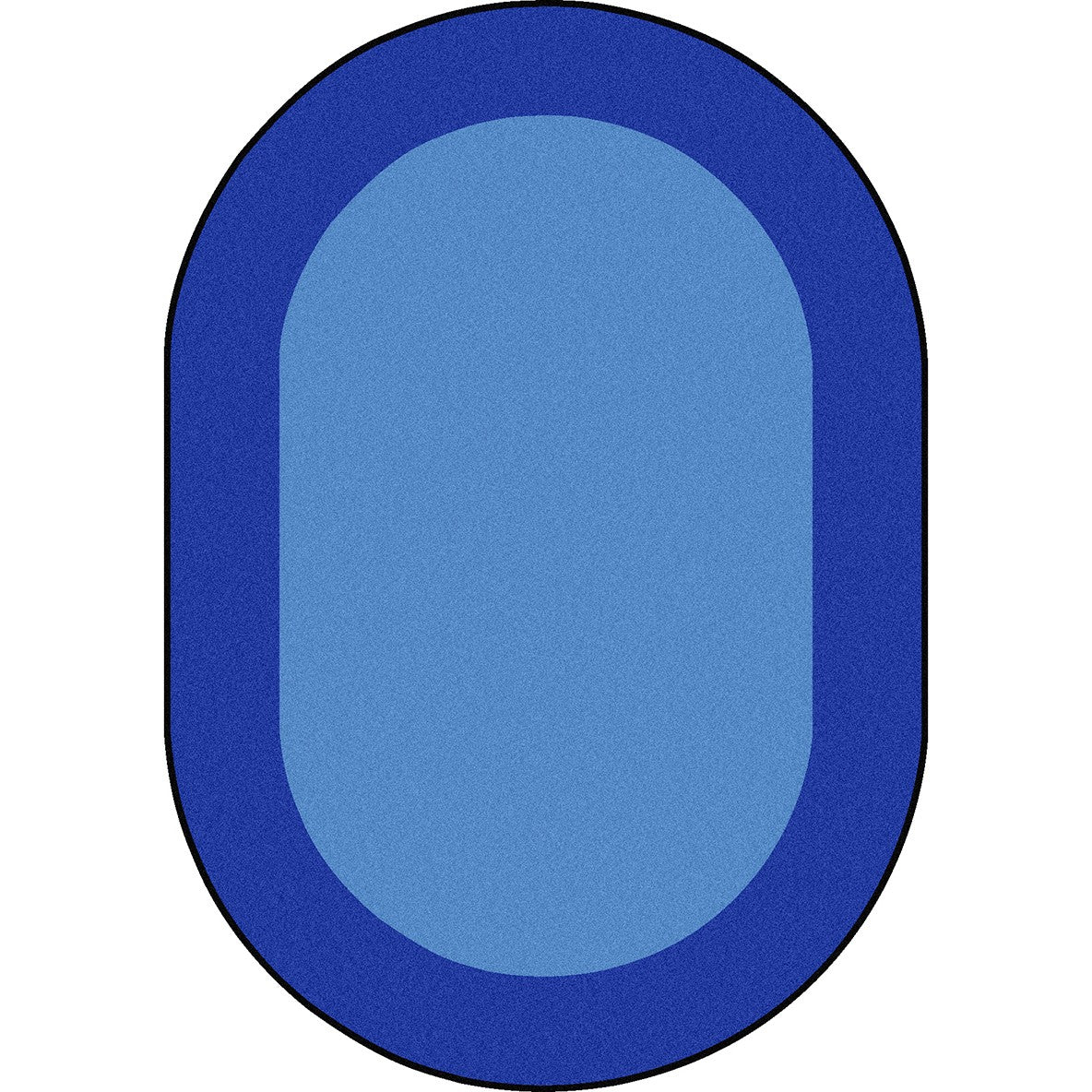 All Around 10'9" x 13'2" Oval area rug in color Blue