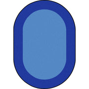 All Around 10'9" x 13'2" Oval area rug in color Blue