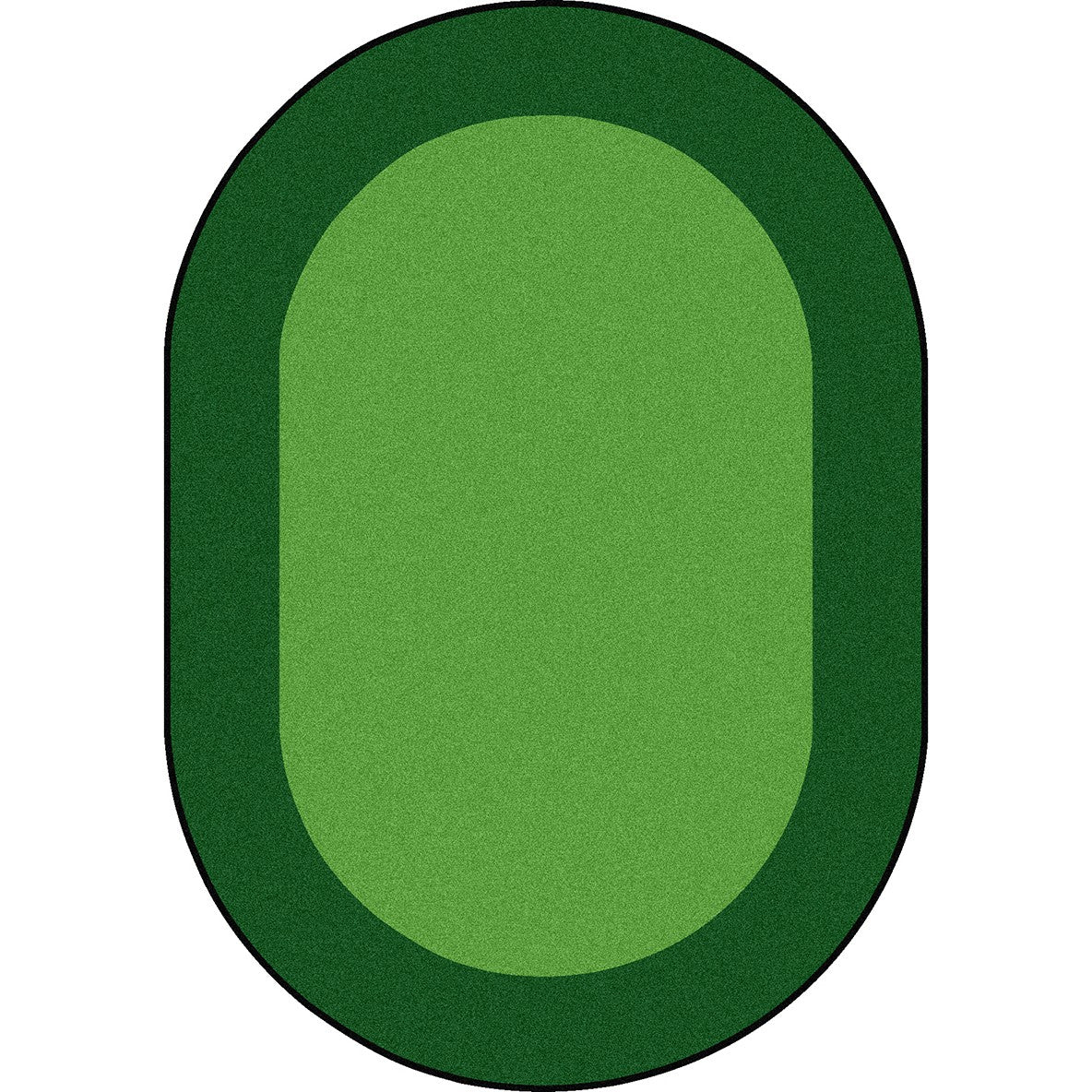 All Around 10'9" x 13'2" Oval area rug in color Green