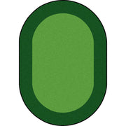 All Around 10'9" x 13'2" Oval area rug in color Green
