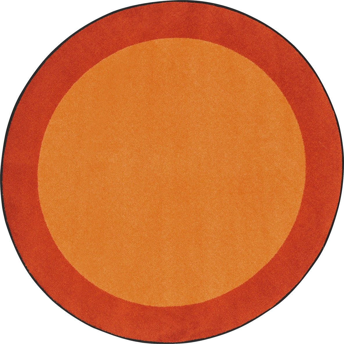 All Around 7'7" Round area rug in color Orange