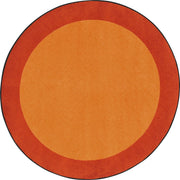 All Around 5'4" Round area rug in color Orange