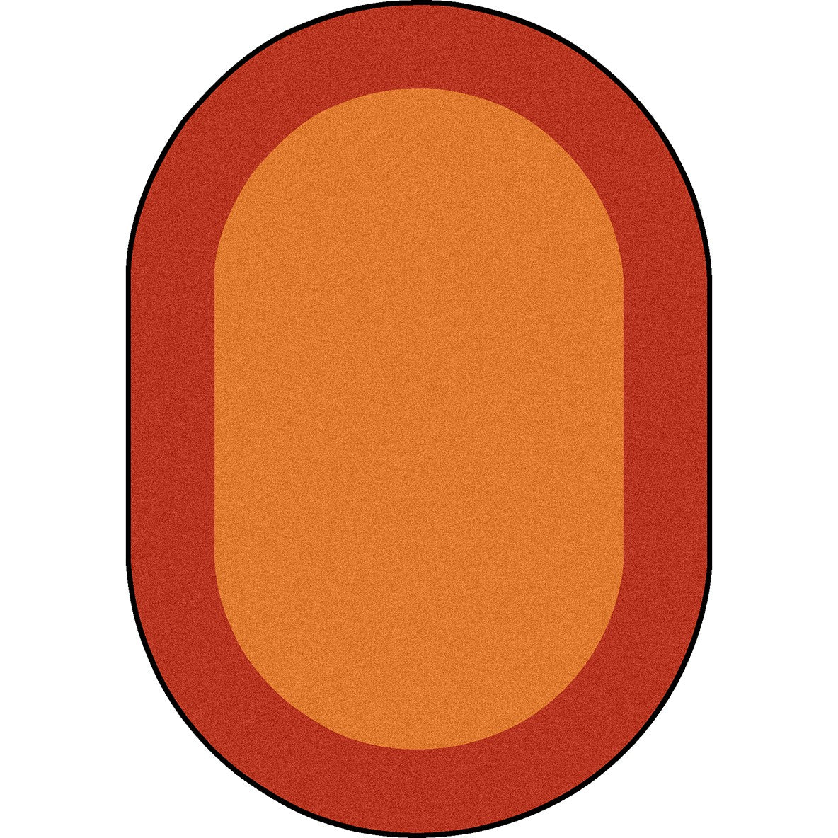 All Around 10'9" x 13'2" Oval area rug in color Orange