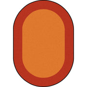 All Around 10'9" x 13'2" Oval area rug in color Orange