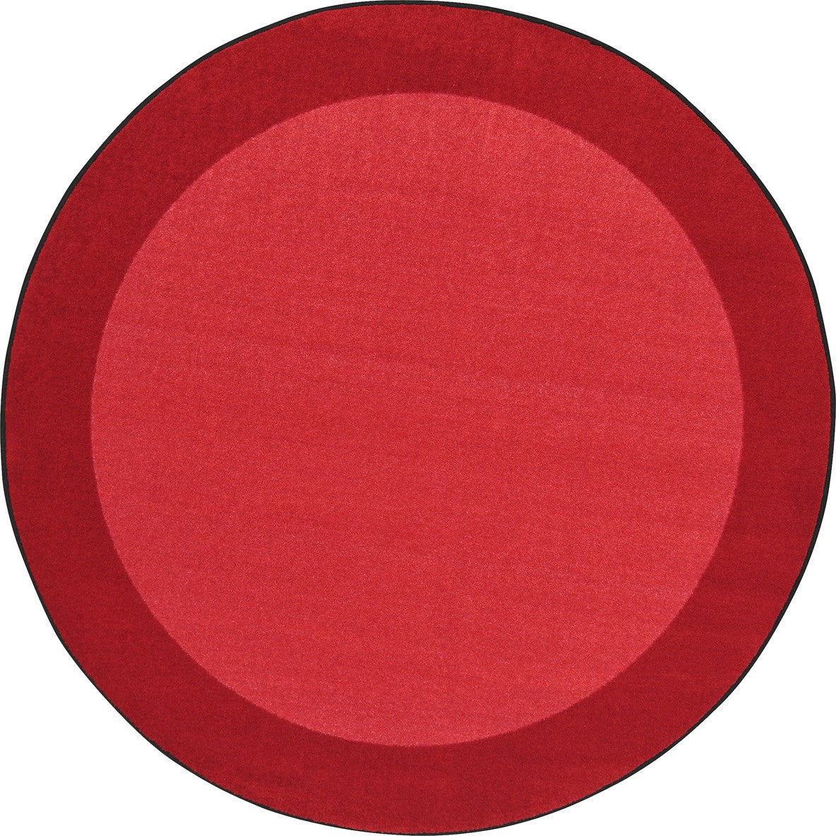 All Around 7'7" Round area rug in color Red