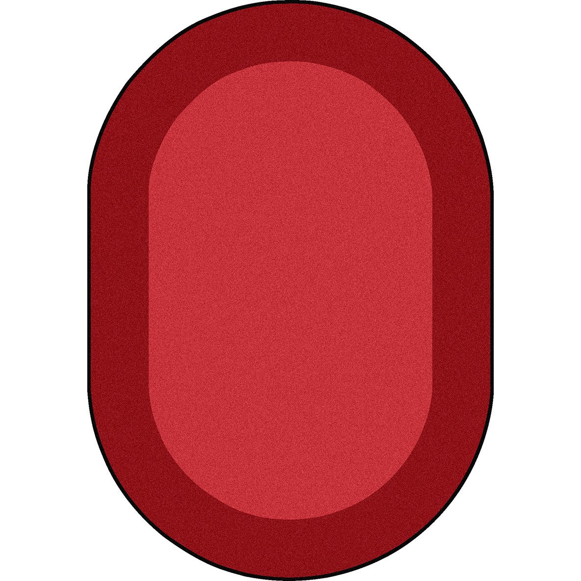 All Around 10'9" x 13'2" Oval area rug in color Red
