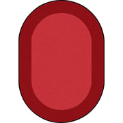 All Around 10'9" x 13'2" Oval area rug in color Red