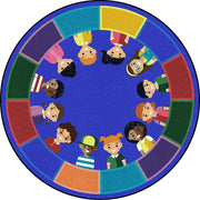 All of Us Together 13'2" Round area rug in color Multi