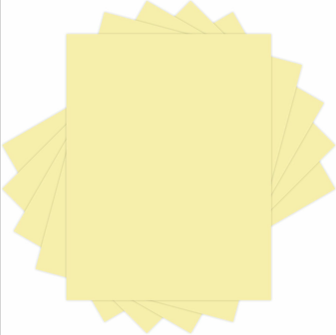 Canary Vellum Bristol Cardstock, 8.5" x 11", 67 lb, 250 Sheets/Ream