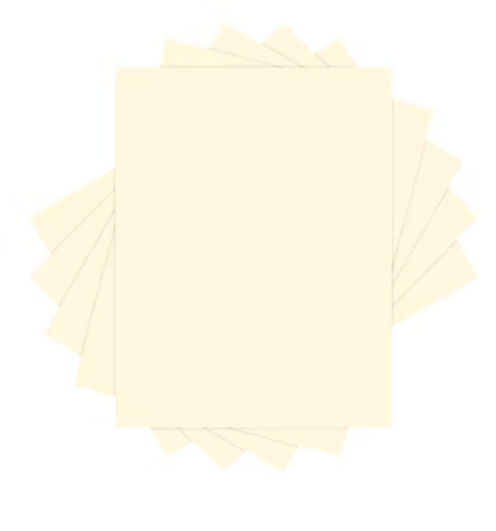 Cream Vellum Bristol Cardstock, 11" x 17", 67 lb, 250 Sheets/Ream