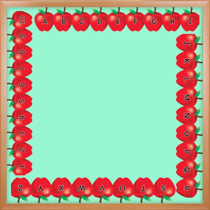 Border - 12 Strips Ea. 3"x36" - Alphabet Apples Die-Cut