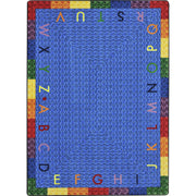 Alphabet Braid 3'10" x 5'4" area rug in color Multi