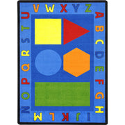 Alphabet Shapes 10'9" x 13'2" area rug in color Multi