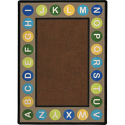 Alphabet Spots 10'9" x 13'2" area rug in color Earthtone
