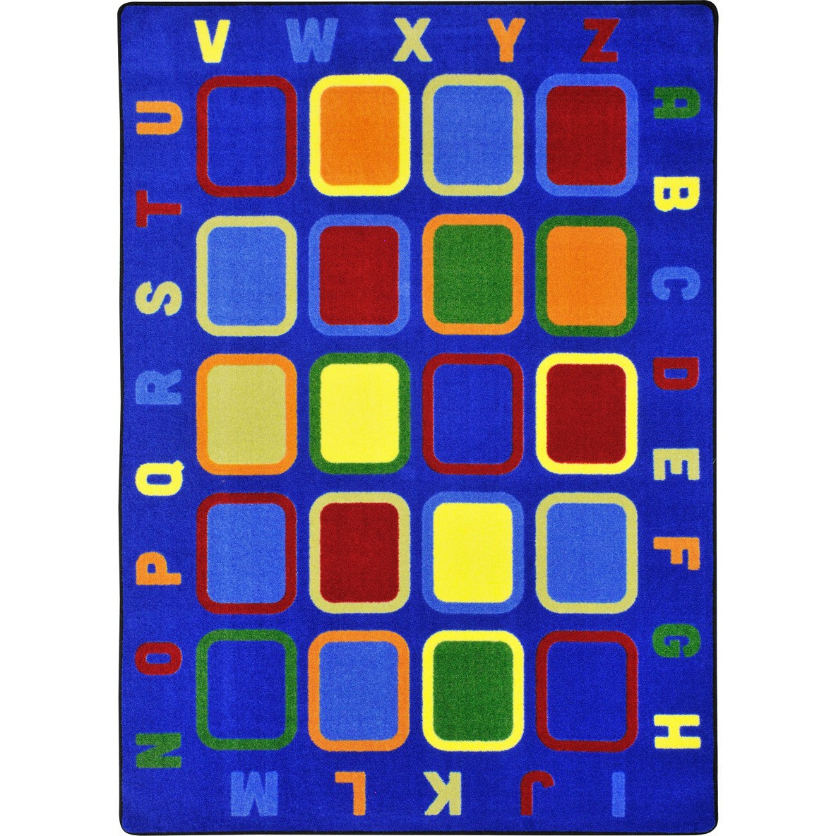 Alphabet Tiles 7'8" x 10'9" area rug in color Multi