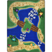 Alphabet Trail 5'4" x 7'8" area rug in color Multi
