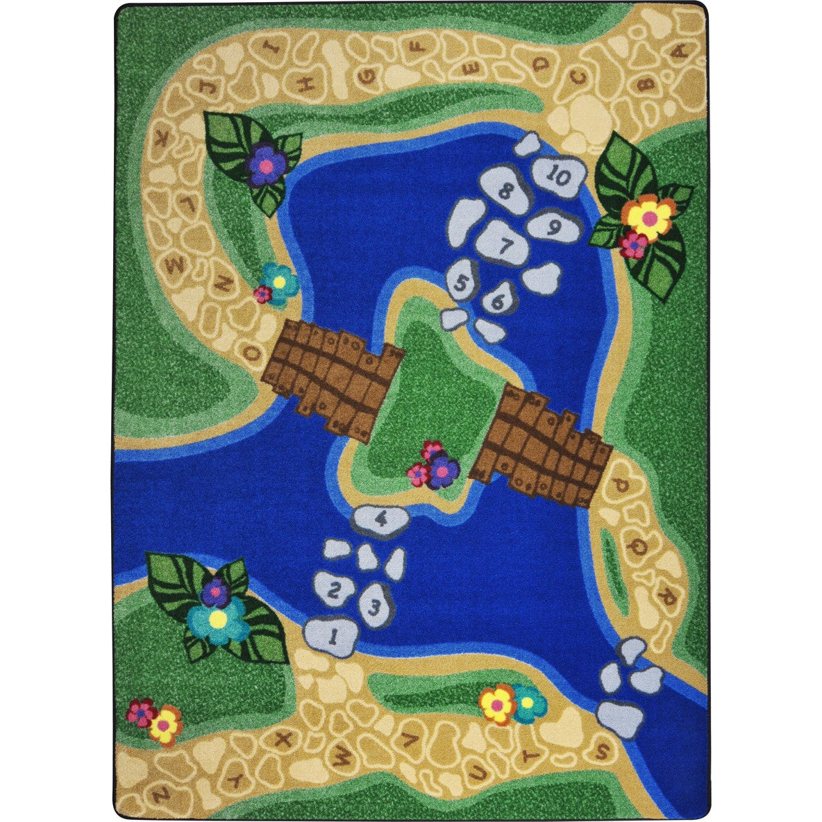 Alphabet Trail 7'8" x 10'9" area rug in color Multi