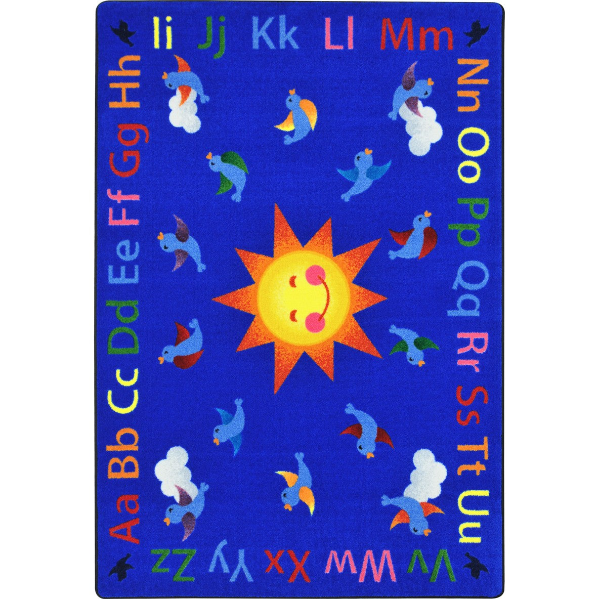 Alphabet Tweet 5'4" x 7'8" area rug in color Multi