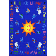 Alphabet Tweet 5'4" x 7'8" area rug in color Multi