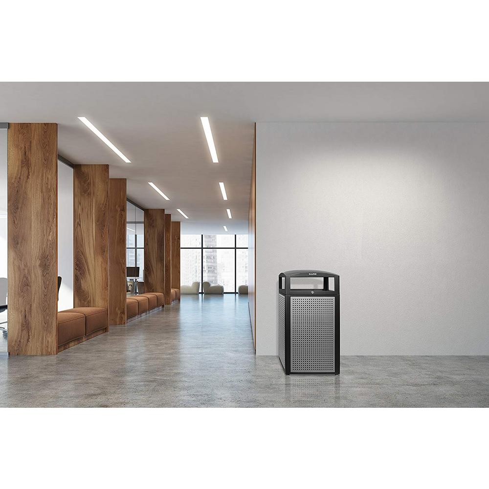 Alpine Industries 40 Gal. All-Weather Outdoor Commercial Trash Can with Lid 2 Pack