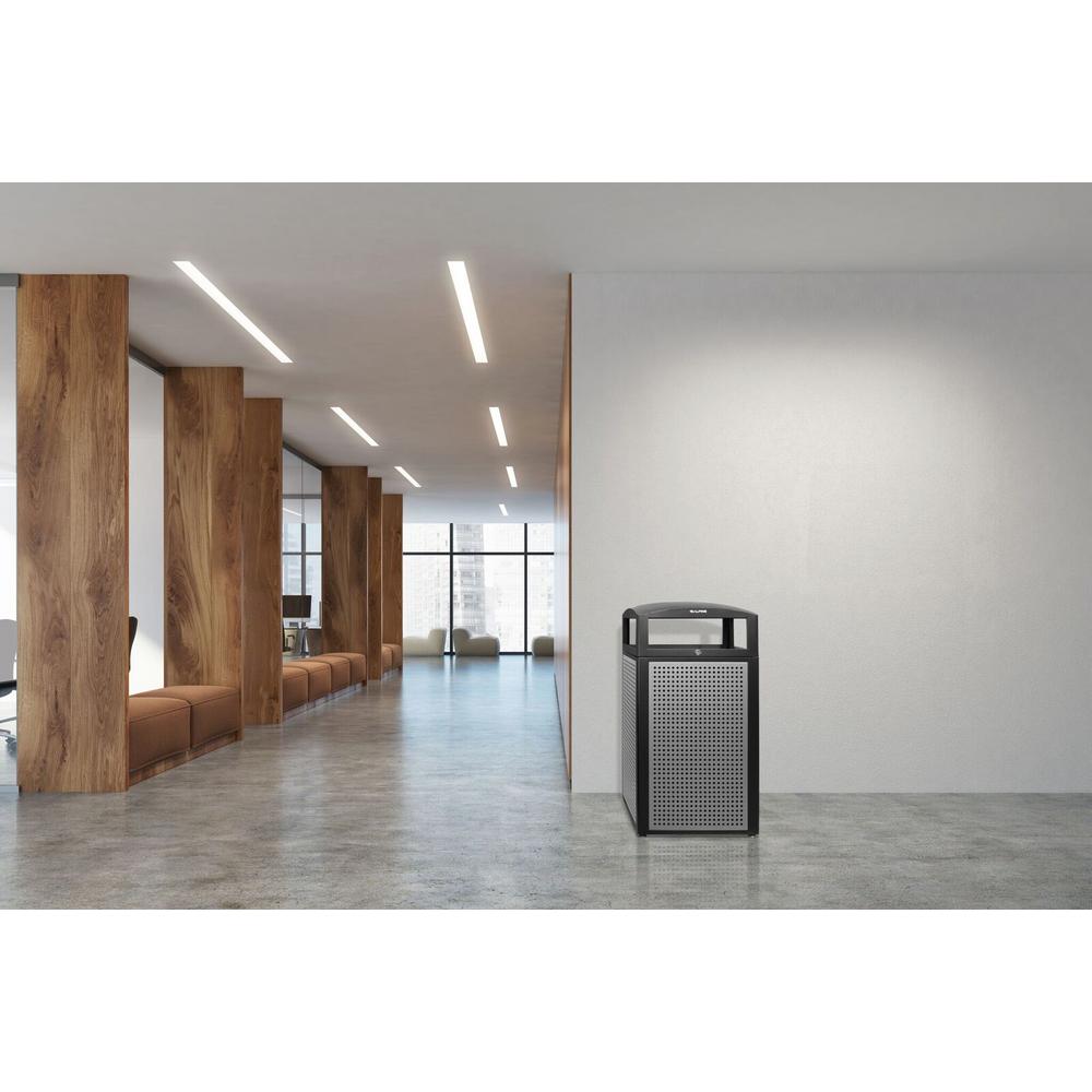 Alpine Industries Rugged 40-Gallon All-Weather Trash Containers with Steel Panels and Ash Tray