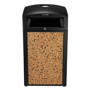Alpine Industries Rugged 40-Gallon All-Weather Trash Containers with Stone Panels and Ash Tray