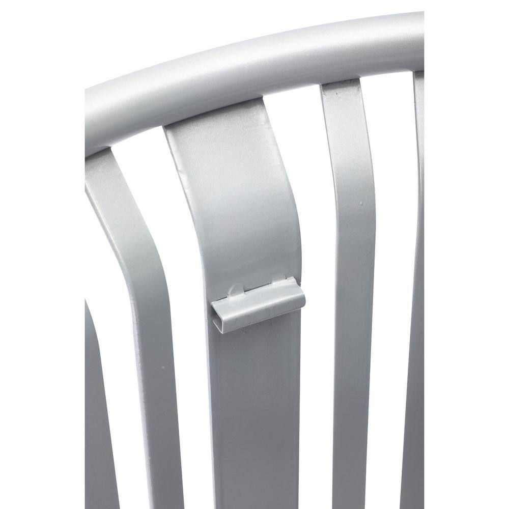 Alpine Industries 36 Gallon Silver Trash Can with Dome Lid