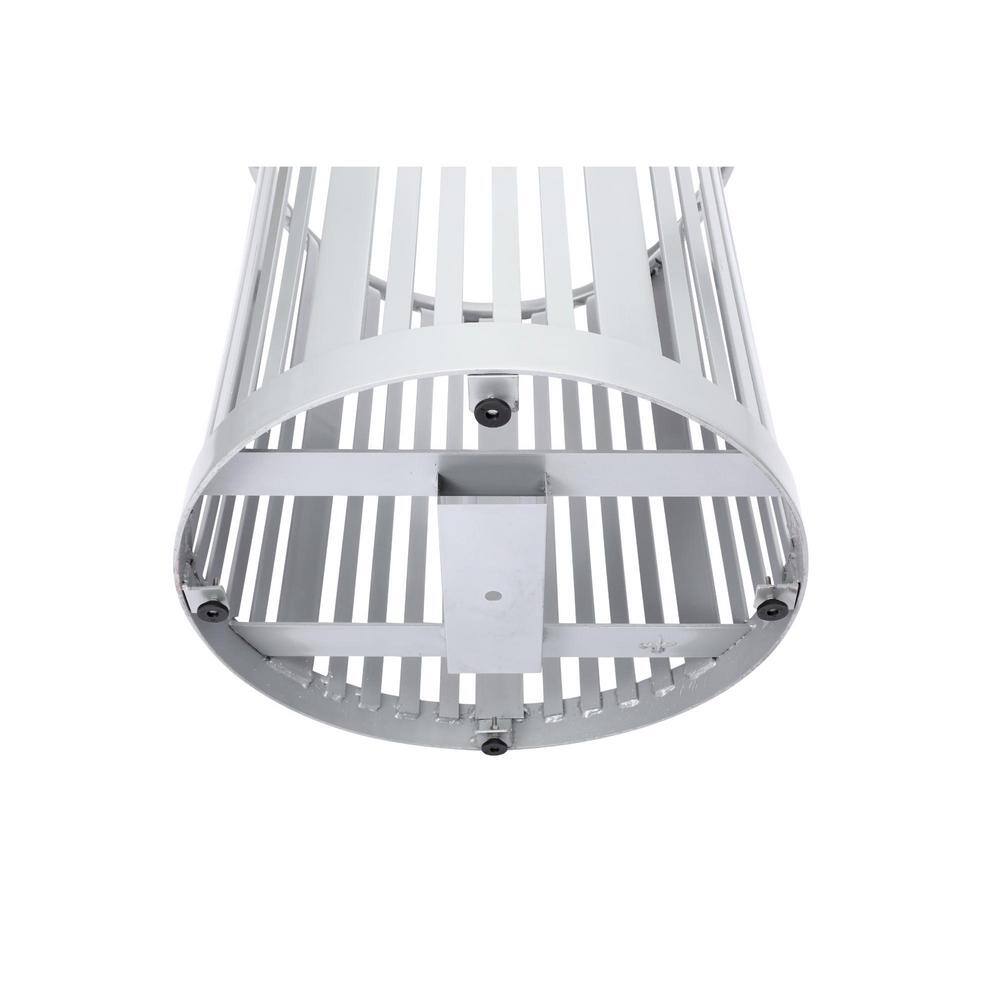 Alpine Industries 36 Gallon Silver Trash Can with Dome Lid