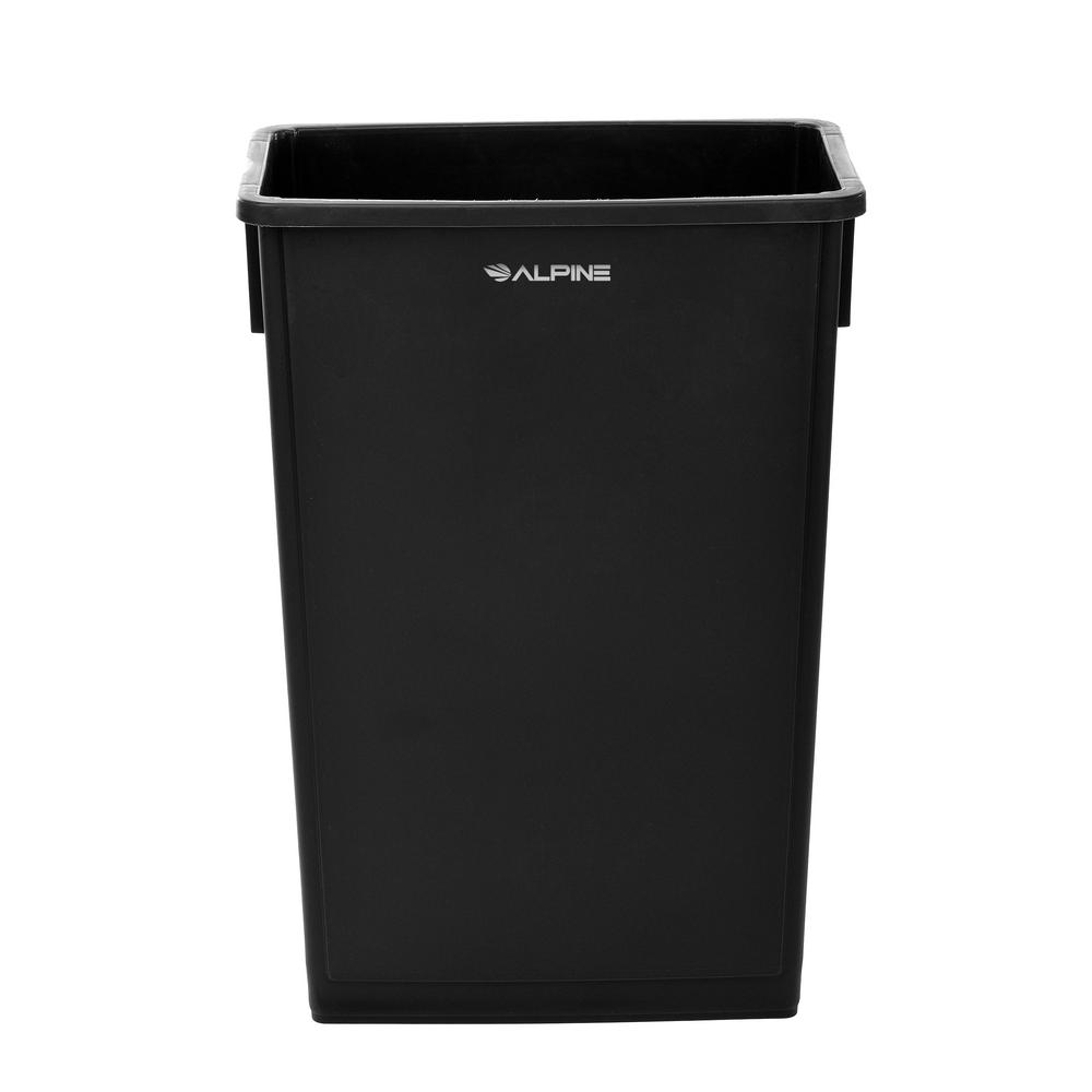 23 Gal. Black Waste Basket Commercial Trash Can 3 Pack