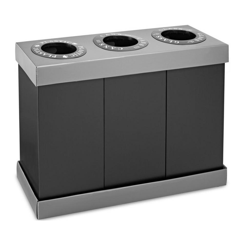 3 Bin Recycling Center, 28 Gallons.