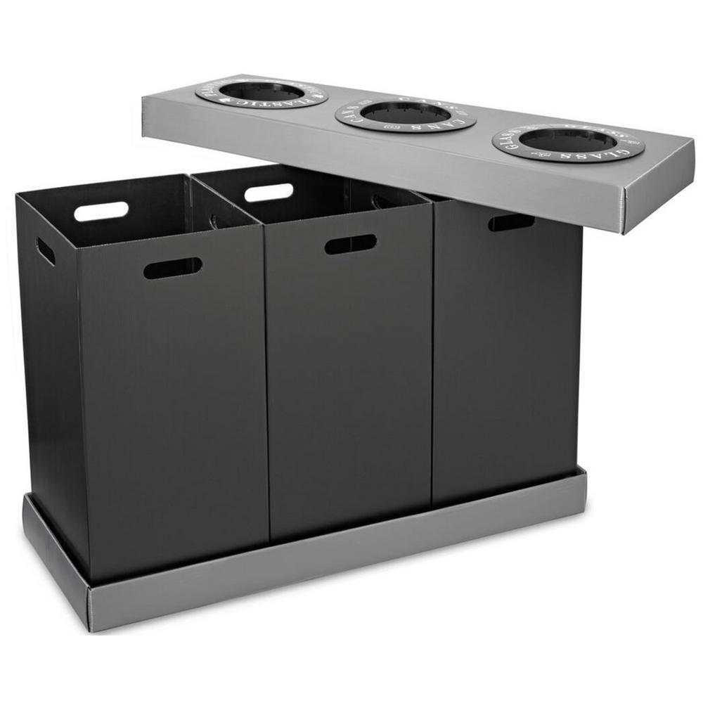 3 Bin Recycling Center, 28 Gallons.