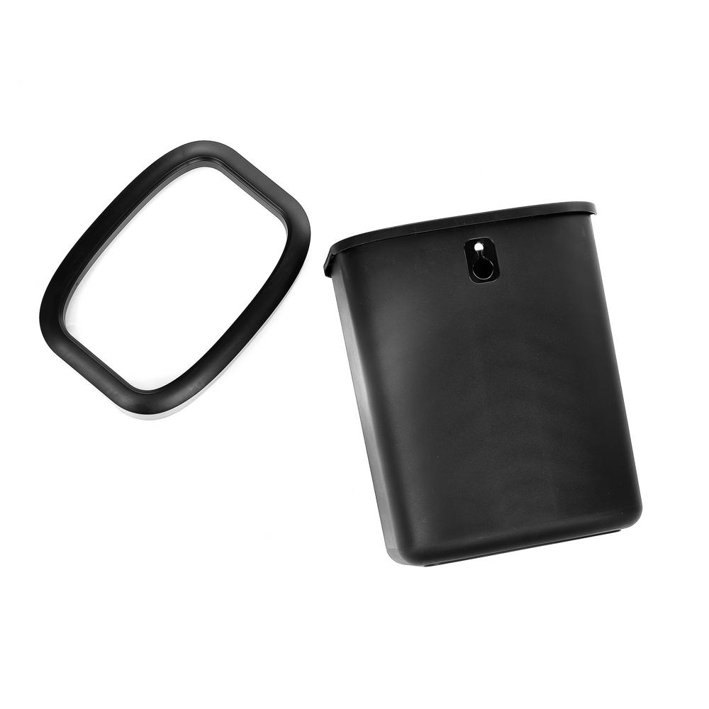 Alpine Industries 2.6 Gal. Stainless Steel Rectangular Liner Open Top Trash Can 2 Pack