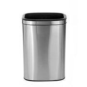 Alpine Industries 40 L / 10.5 Gal Gal Stainless Steel Slim Open Trash Can, Brushed Stainless Steel