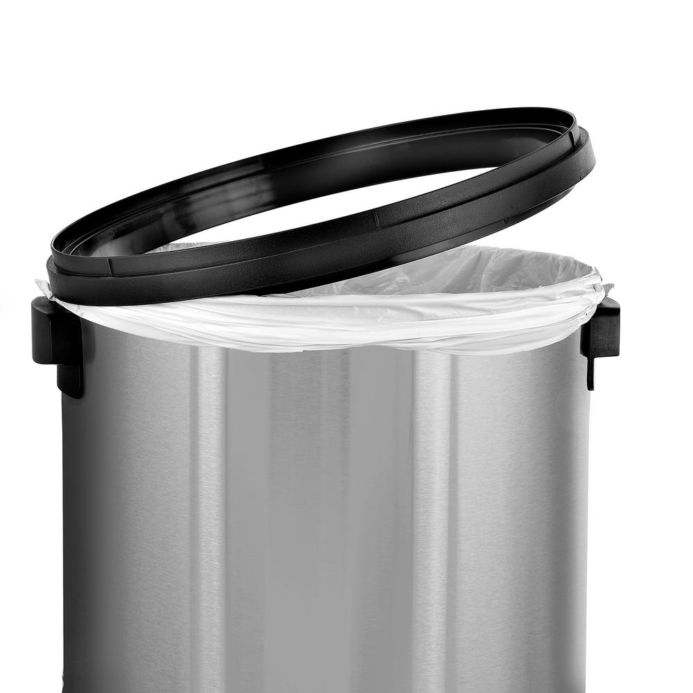 17 Gal. Stainless Steel Commercial Trash Can with Swing Lid 2 Pack