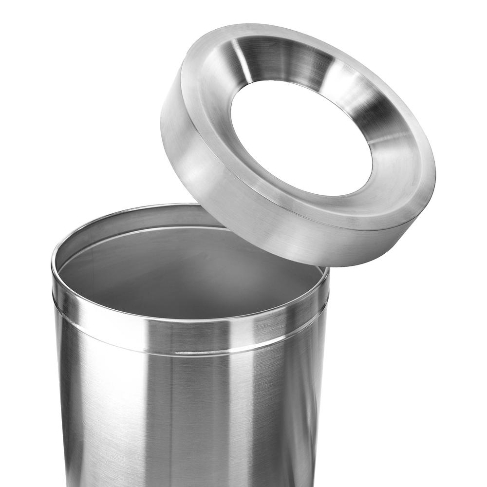 Alpine Industries 50 Gal. Stainless Steel Commercial Indoor Trash Can 2 Pack