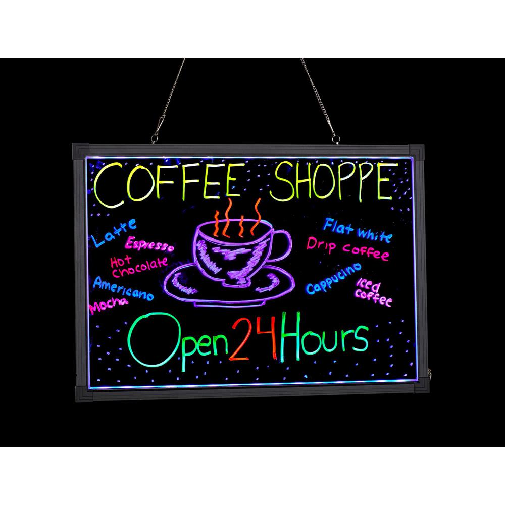 LED Illuminated Hanging Message Writing Board 24 x 32