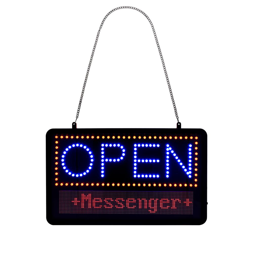 22 in. x 13 in. LED Programmable Message Board Open Sign 2 Pack