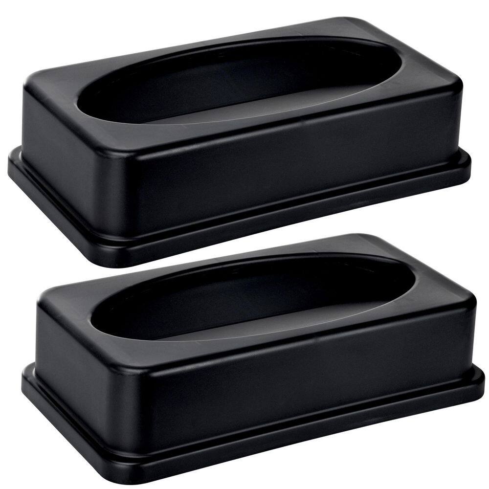 Black Slim Trash Can Swing Lid (2 pack)