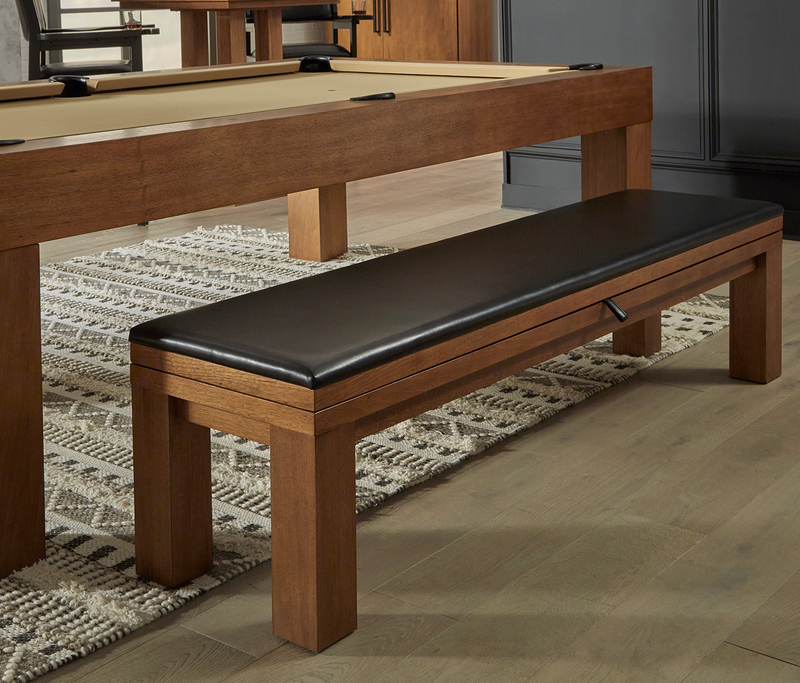 American Heritage® Alta Multi-functional Storage Bench, Brushed Walnut (does not include cues and balls)