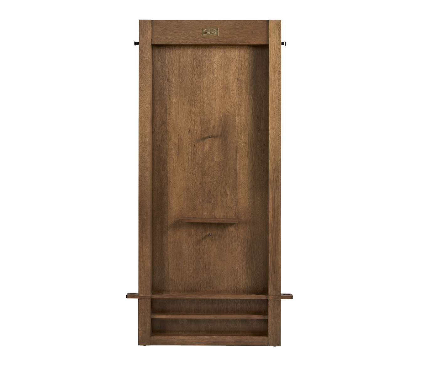 American Heritage® Alta 6-Cue Wall Mounted Cue Rack , Brushed Walnut (cues and balls not included)