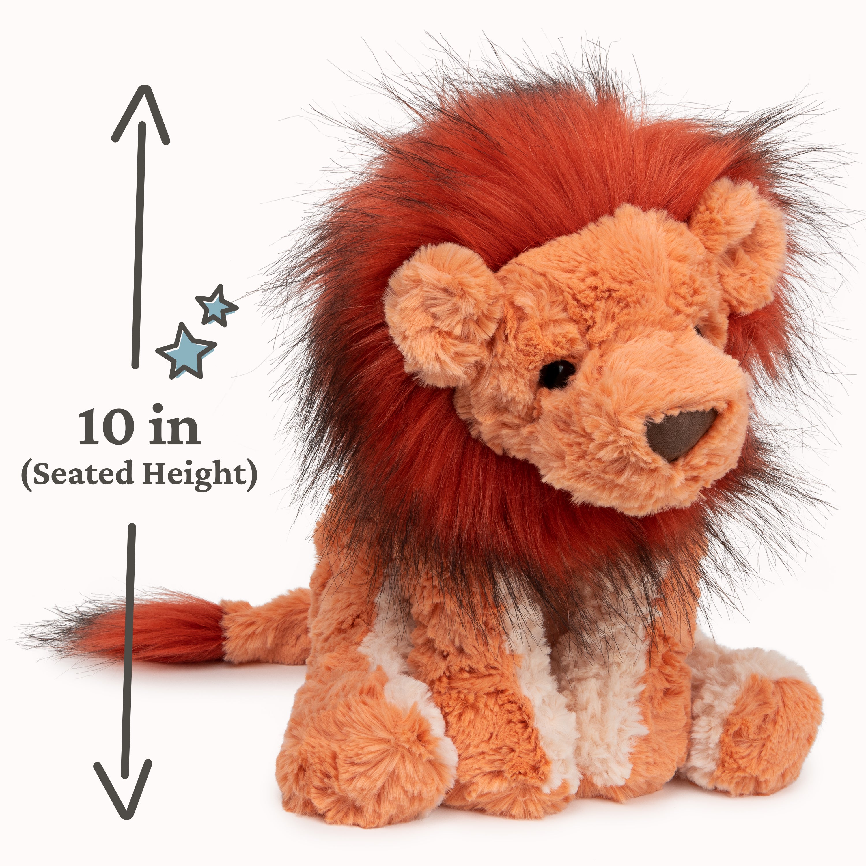 GUND Cozys Collection Lion Plush Stuffed Animal for Ages 1 and Up, Orange/Red, 10"