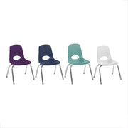 12" Stack Chair with Swivel Glides - Contemporary/Purple