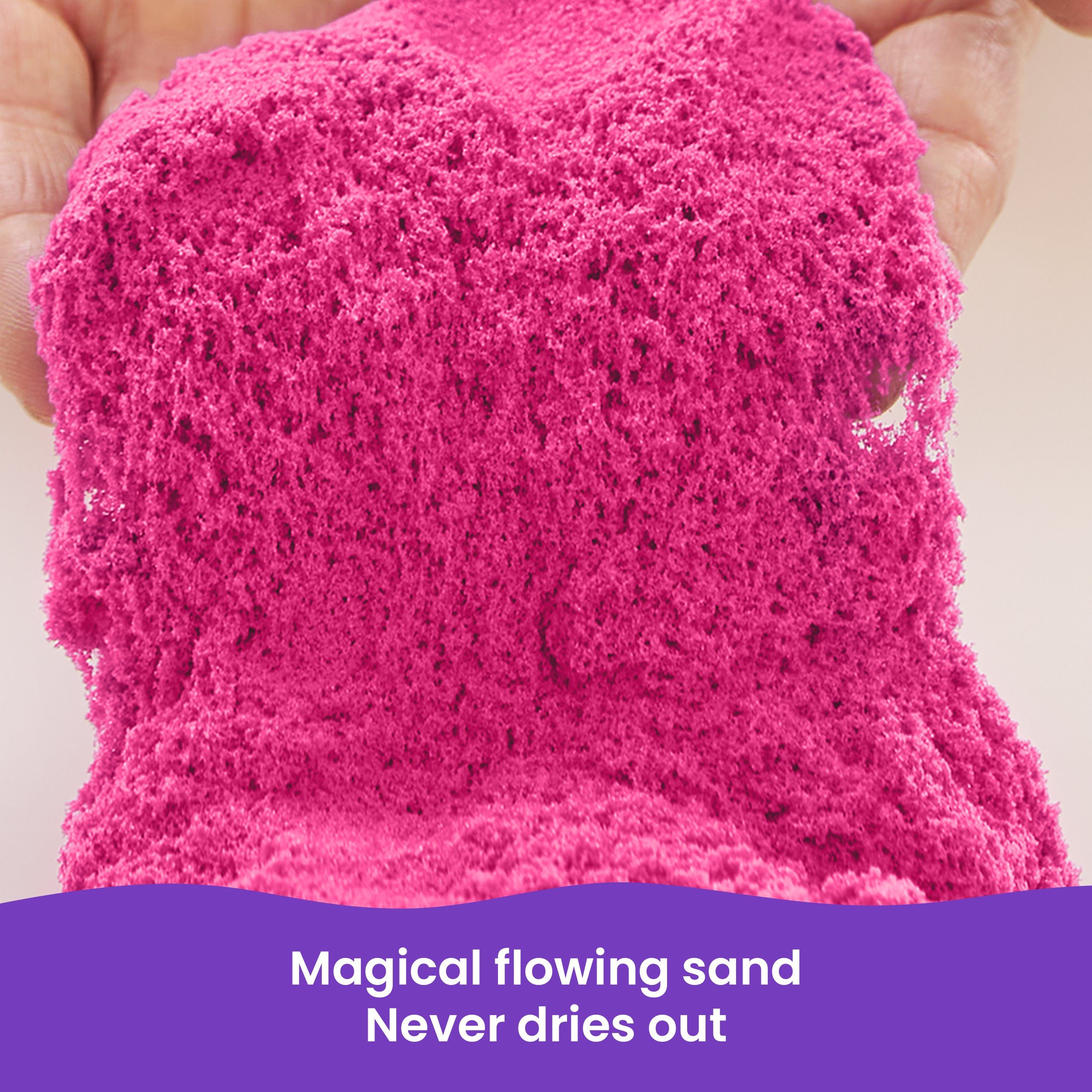 Kinetic Sand, 2lbs Pink Play Sand, Moldable Sensory Toys for Kids, Resealable Bag Packaging May Vary, for Ages 3 and up