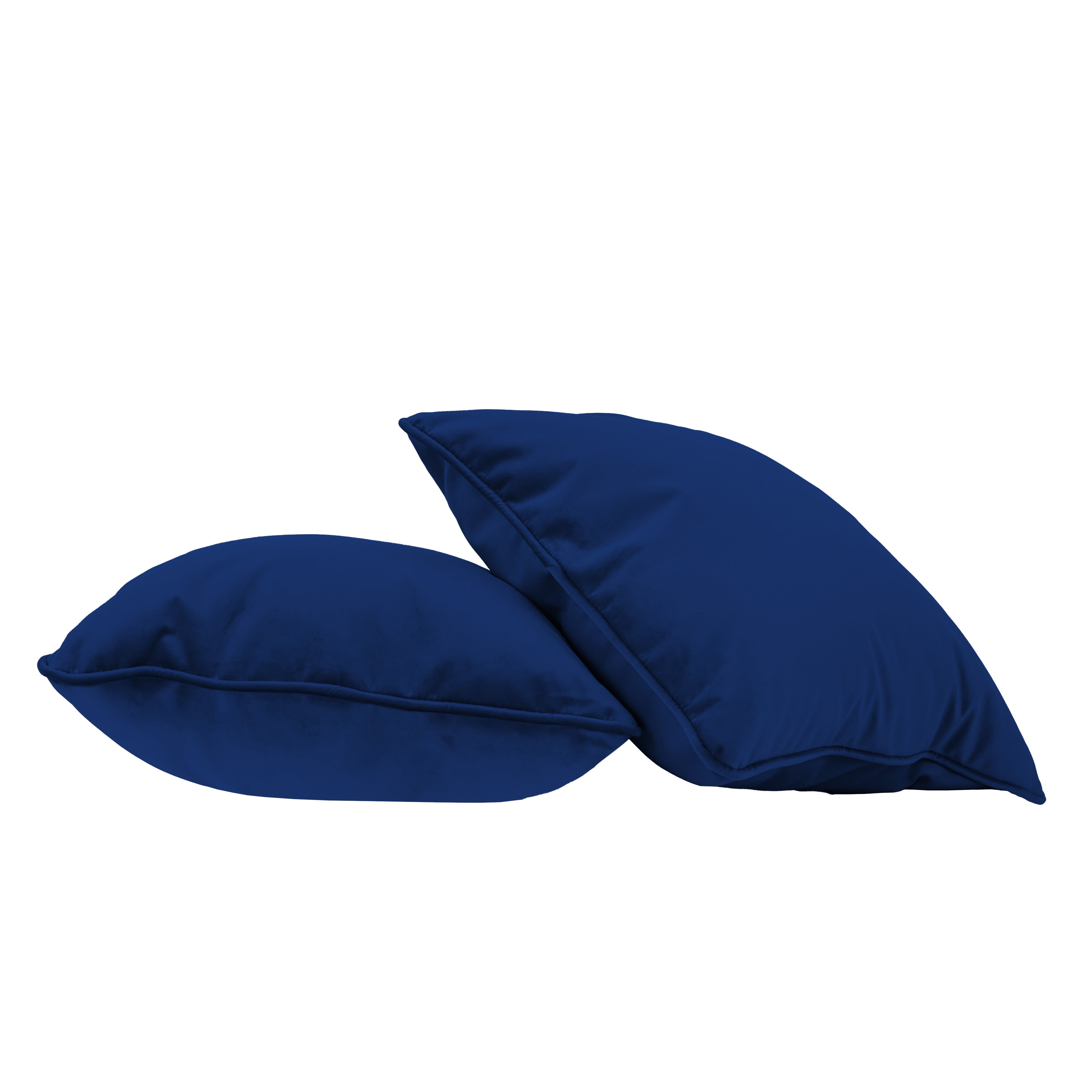 18" x 18" Square Microfiber Pillow with Piping, 2-Piece - Eclipse