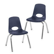 12" Stack Chair with Swivel Glides - Navy