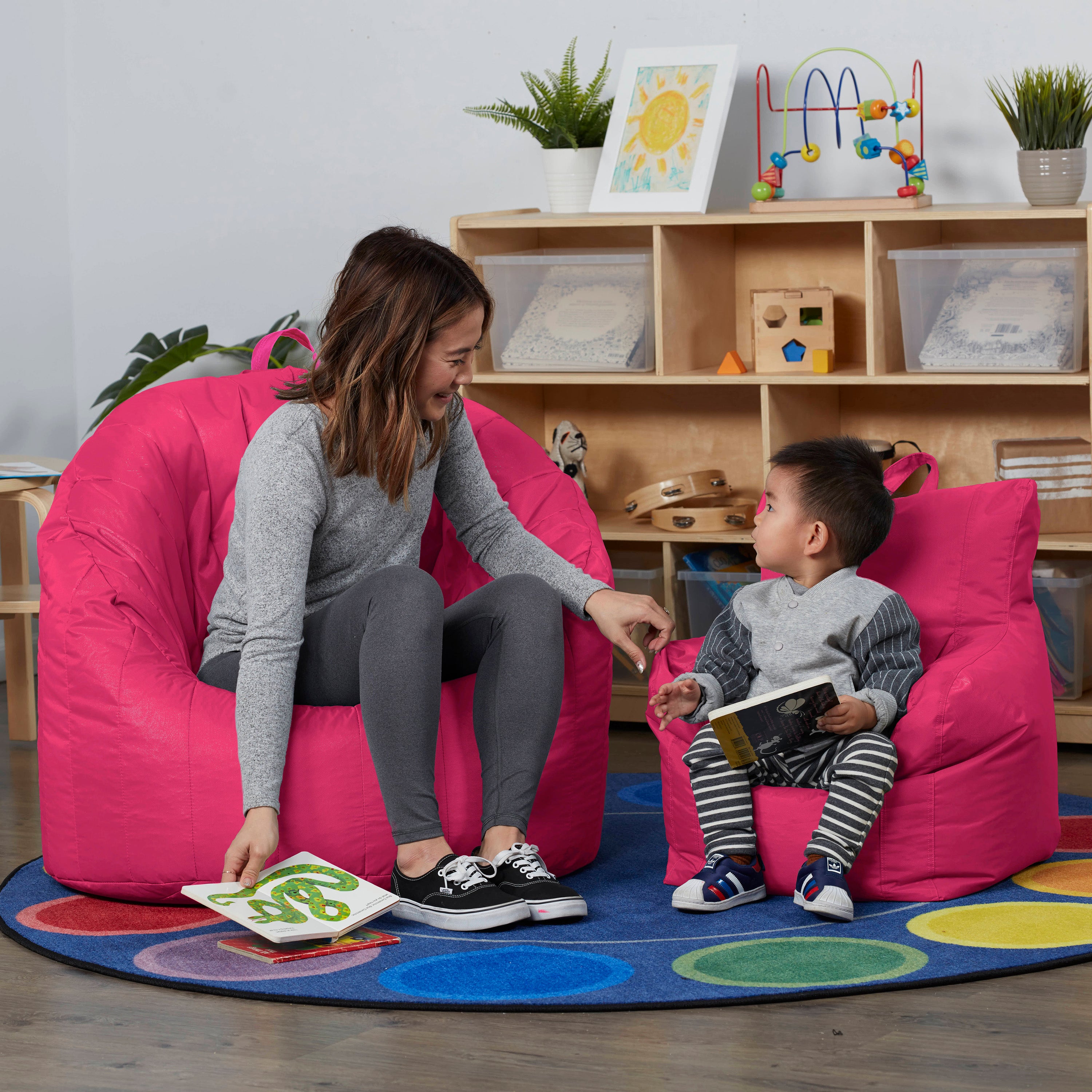 Cali Seashell Bean Bag - Raspberry