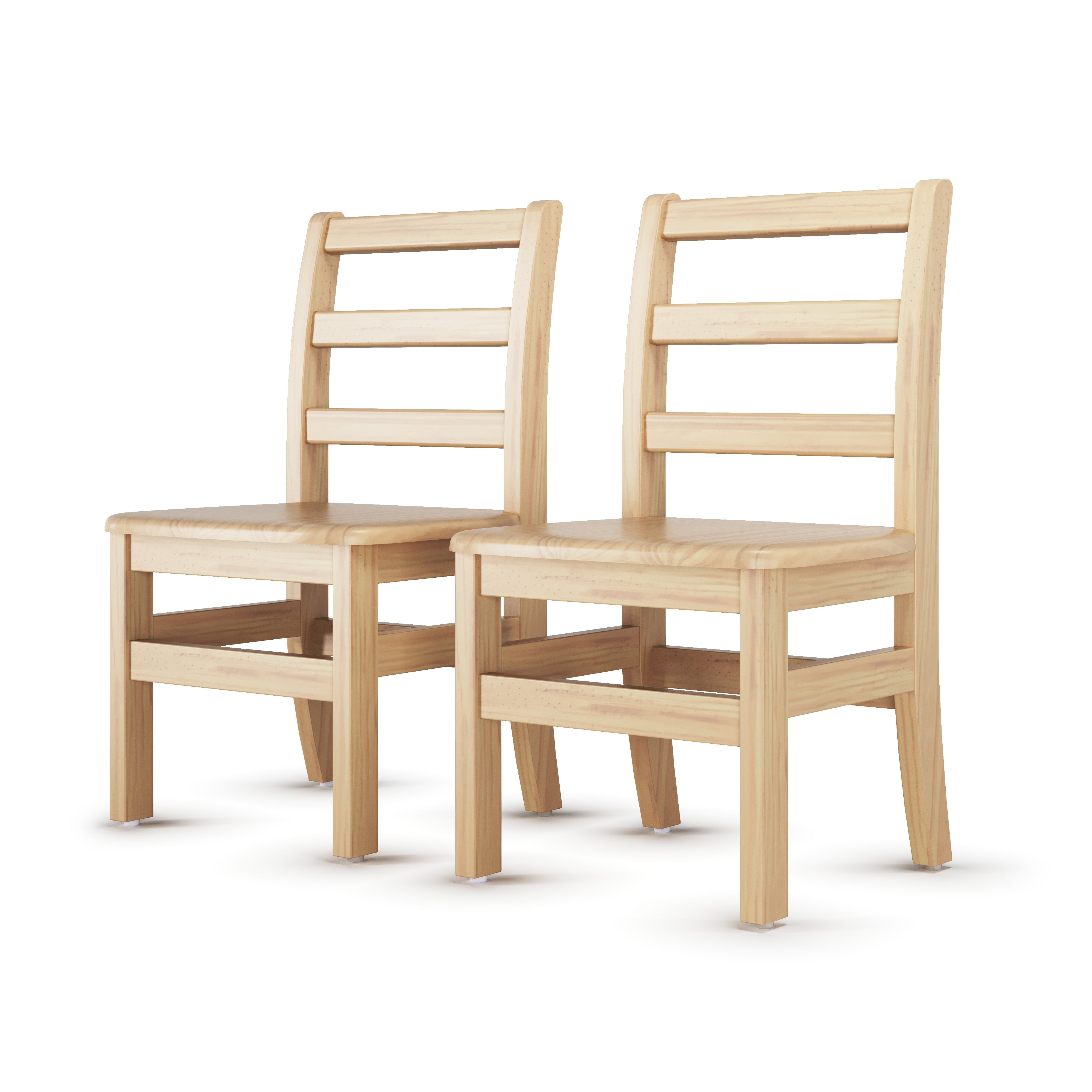 Little Innovator Hardwood Ladder Back Chairs, 12"