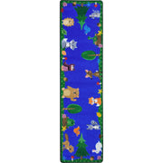 Animals Among Us 2'1" x 7'8" Runner area rug in color Multi