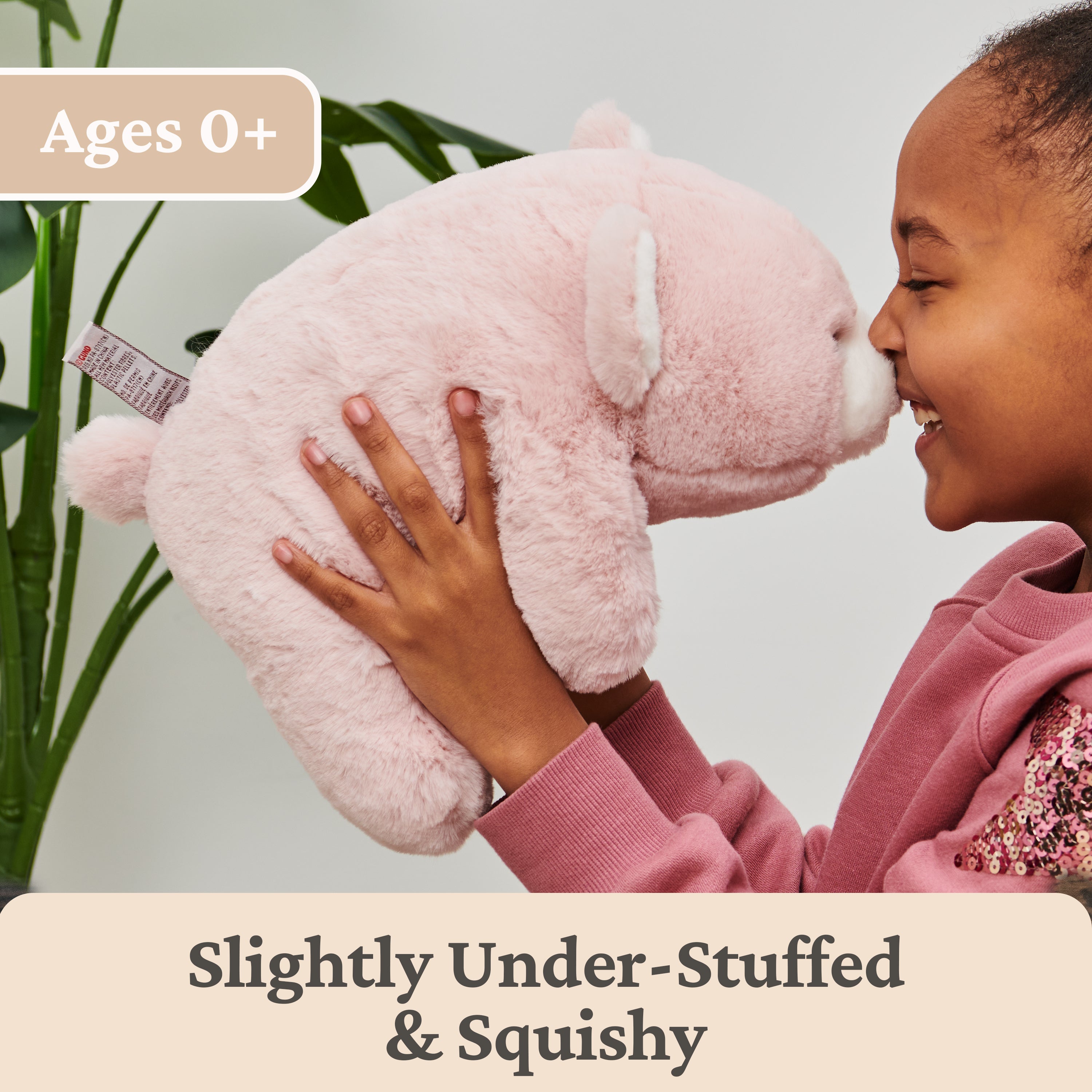 GUND Original Snuffles Teddy Bear, Premium Stuffed Animal for Ages 1 and Up, Pink, 10”